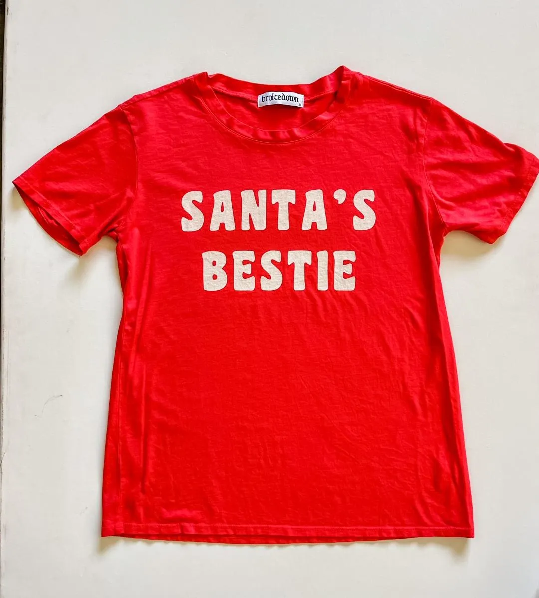 Brokedown Clothing Kid's Santa's Bestie Tee