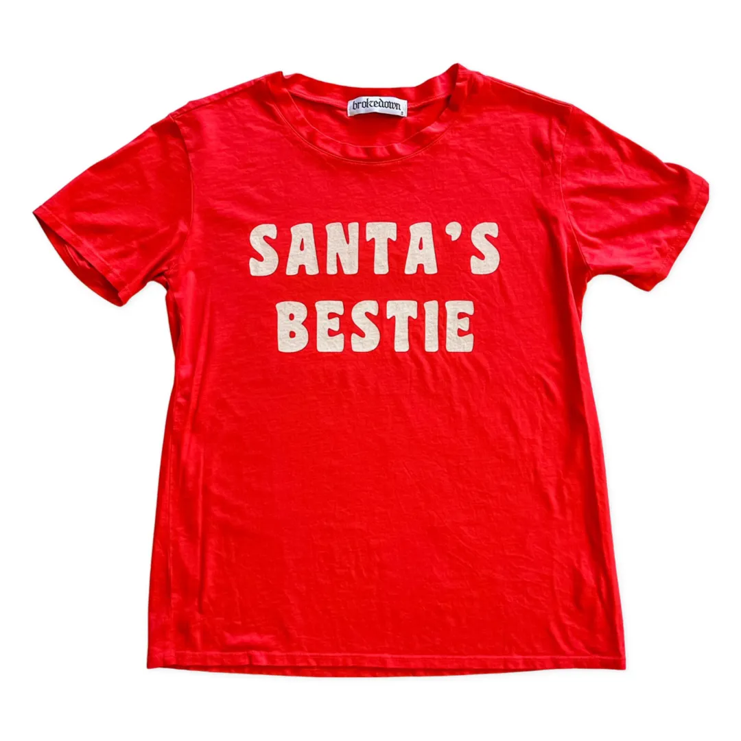 Brokedown Clothing Kid's Santa's Bestie Tee