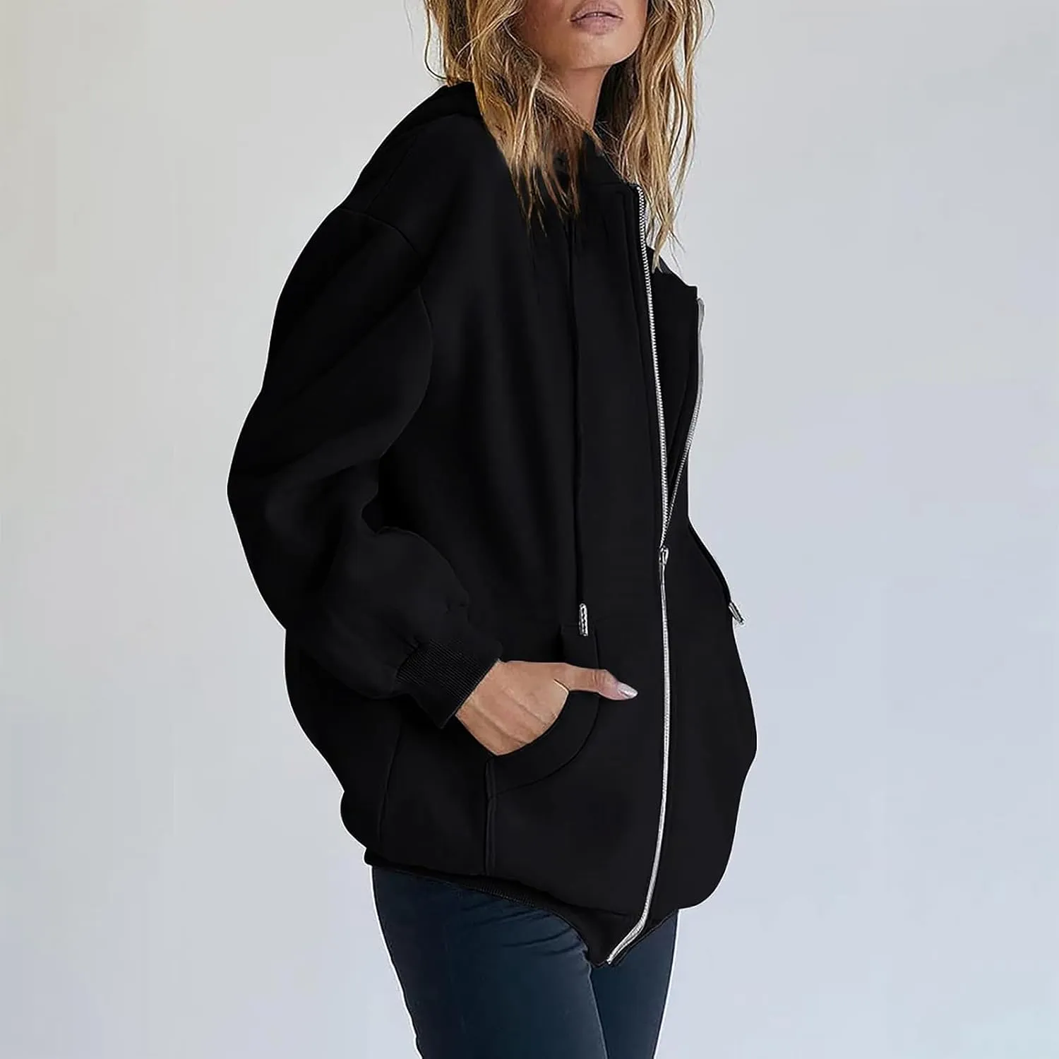Cdiecer Hoodies For Women Zip Up Sweatshirt Trendy Y2k Hoodie Light Weight Jackets Casual Sport Sweaters With Pockets