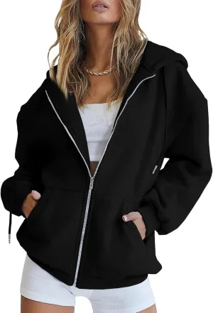 Cdiecer Hoodies For Women Zip Up Sweatshirt Trendy Y2k Hoodie Light Weight Jackets Casual Sport Sweaters With Pockets