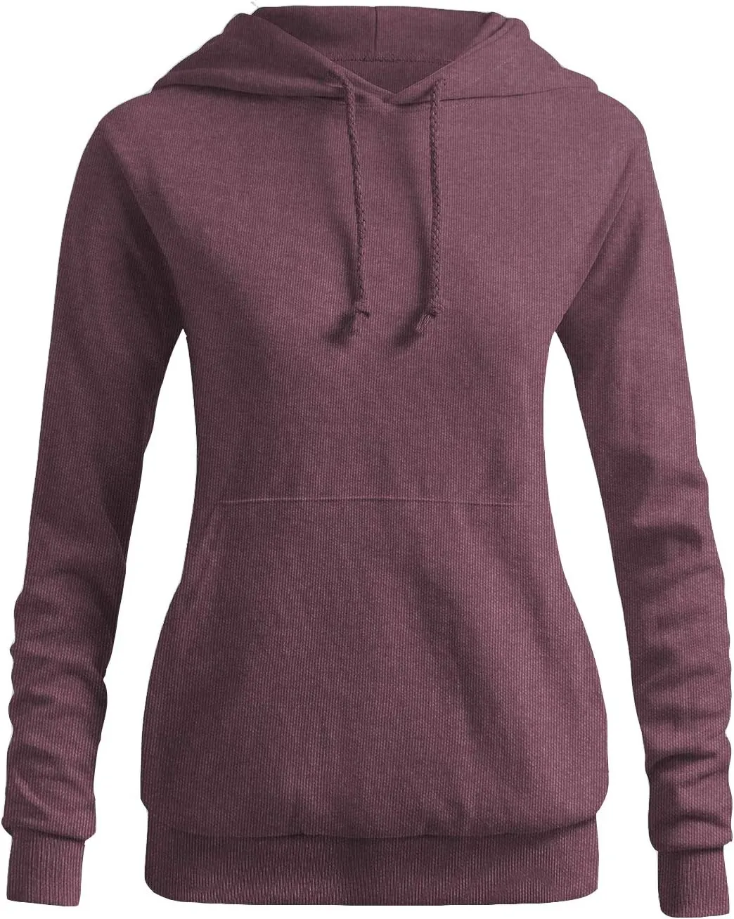 CLOVERY Women's Solid Hoodie Pocket Long Sleeve Hoodie