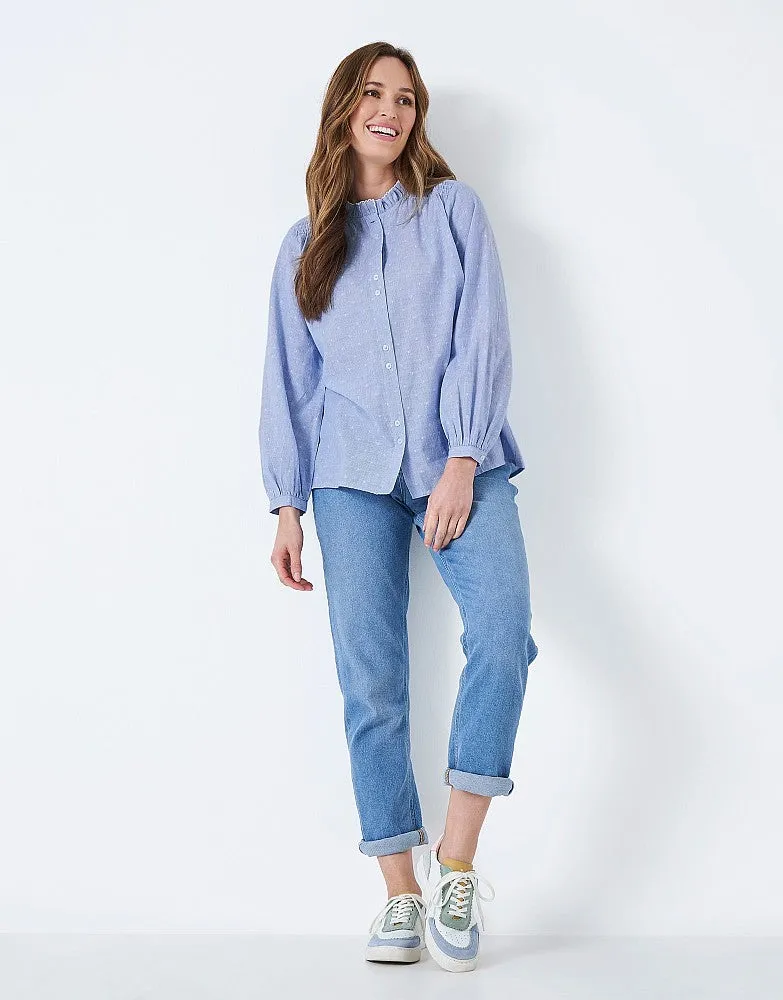 Crew Clothing Ines Blue Stripe Blouse