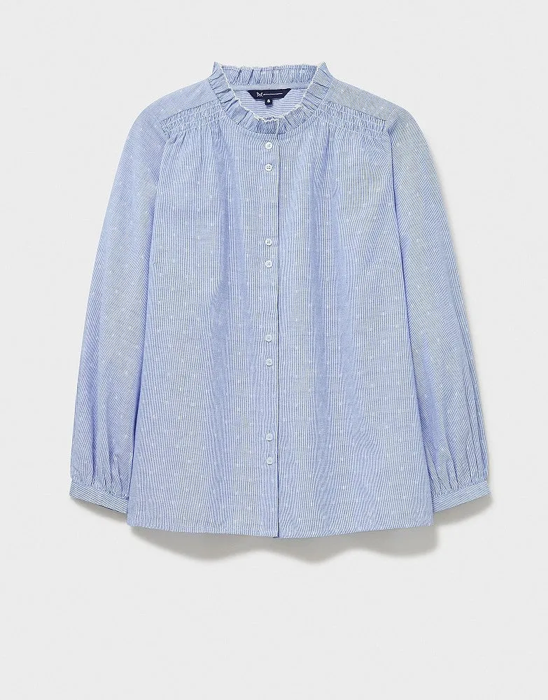 Crew Clothing Ines Blue Stripe Blouse