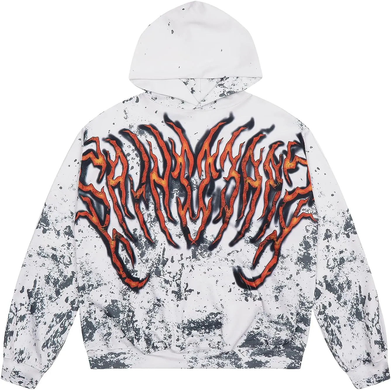 DONCARE Saint Tears Camouflage Vintage Full Patterm Print Hoodie Oversized Casual Daily Match Sweatshirts