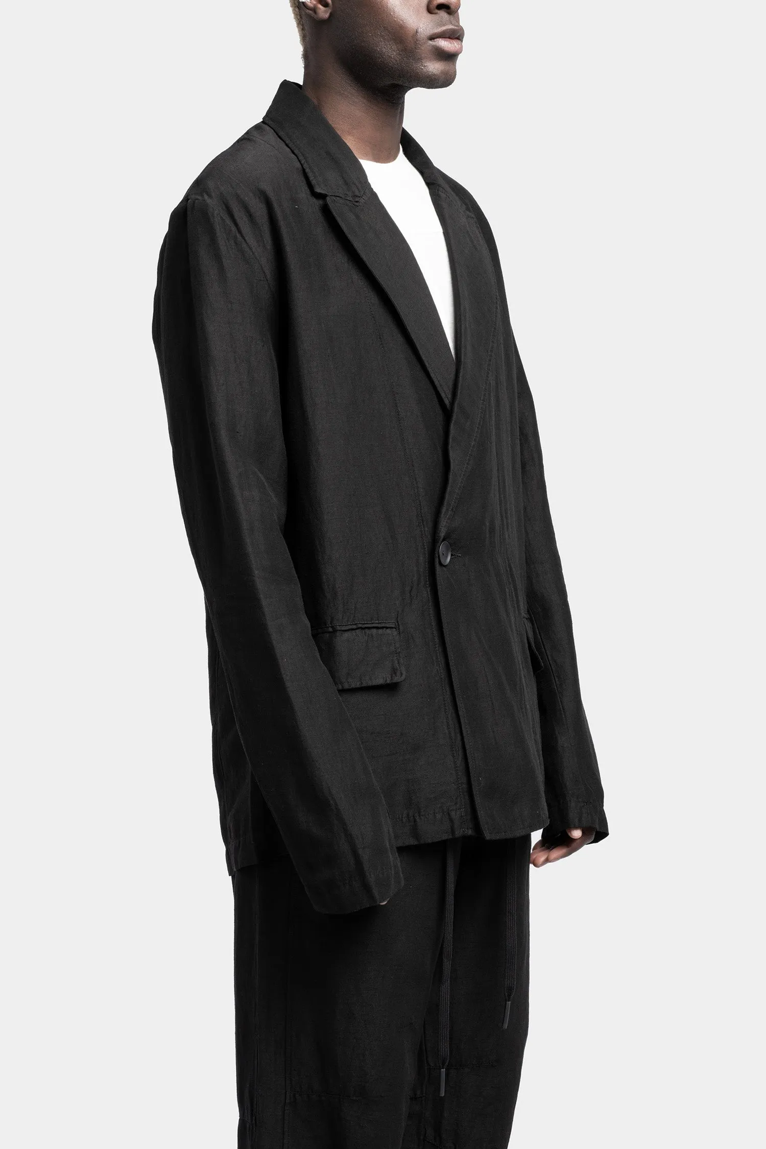 Linen blend blazer