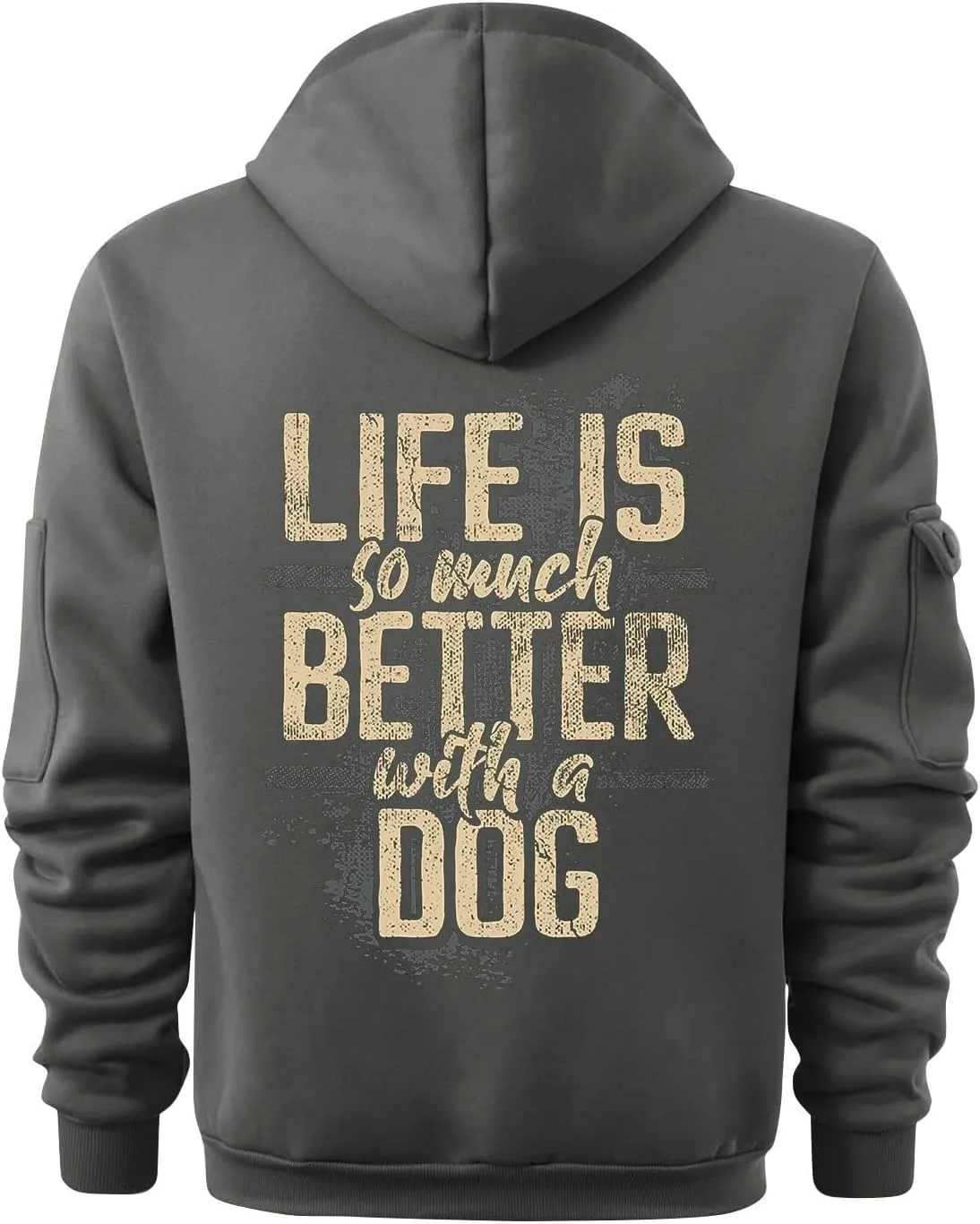 Mens Hoodie 1/4 Zip Comfort Slim Fit Gym Drawstring Mens Sweatshirt Vintage Military Hoodie with Pockets