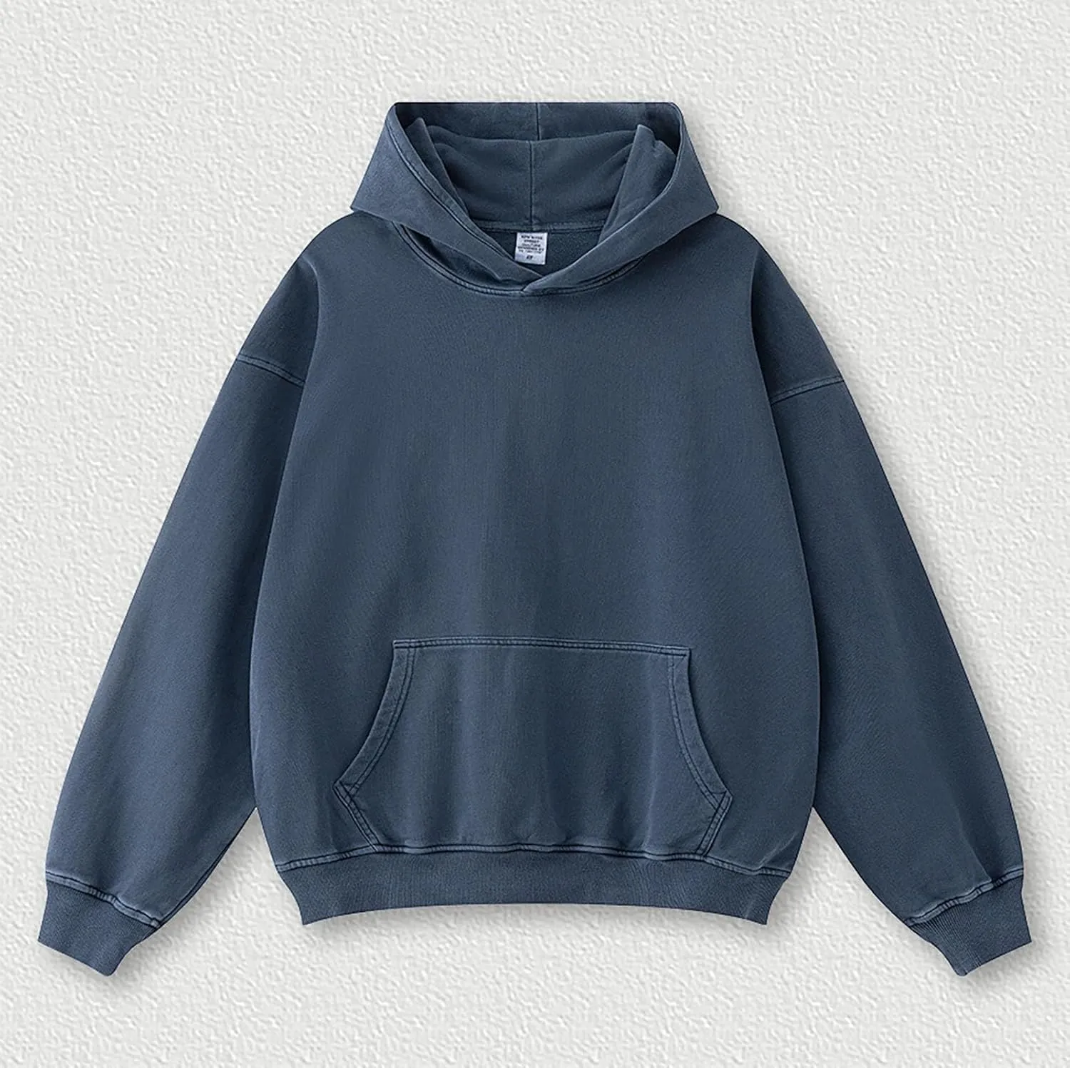 Mens Oversized Cotton Heavyweight Vintage Washed Hoodie Couples Streetwear