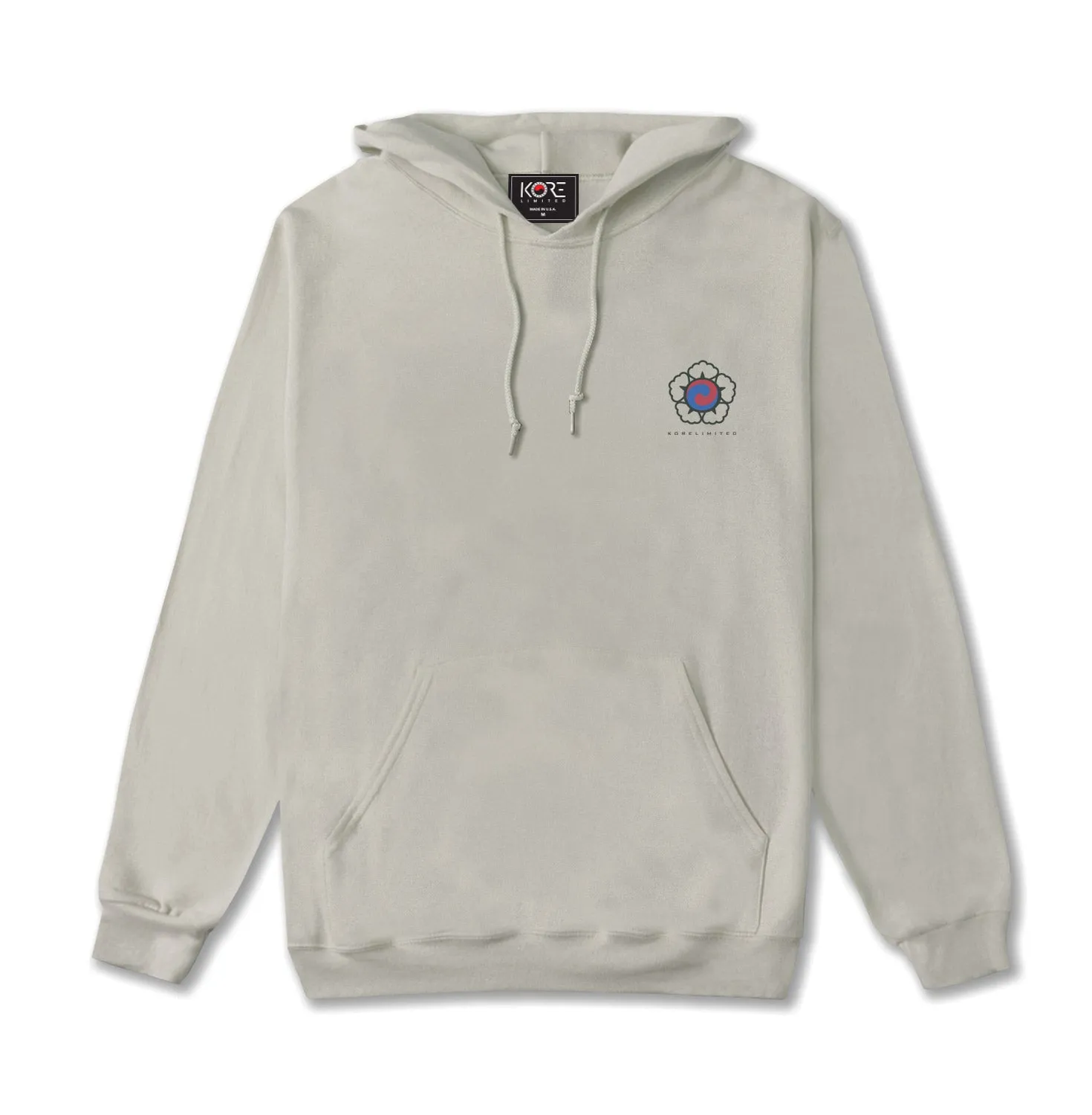Cement-Colored Mugunghwa Flag Graphic Hoodie