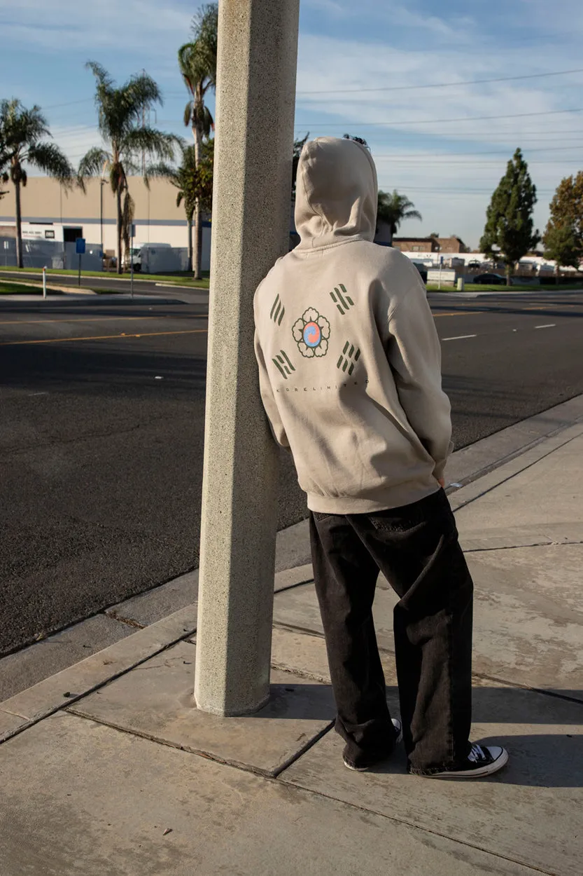 Cement-Colored Mugunghwa Flag Graphic Hoodie