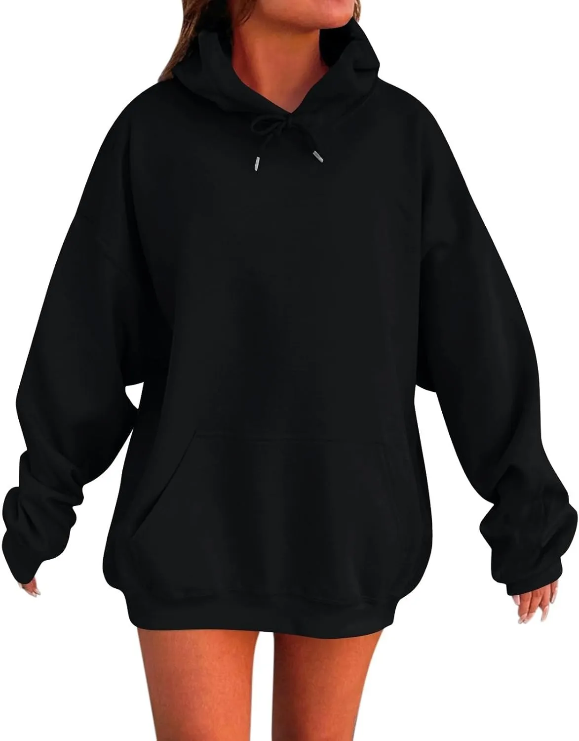 NREALY Womens Oversized Hoodies Striped Plus Size Sweatshirts Long Sleeve Sweaters Pullover Fall Clothes with Pocket