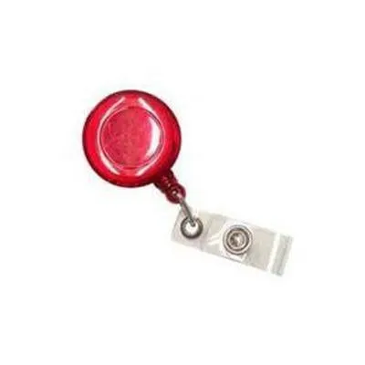 Pull Reel | Opaque Clear Red Round