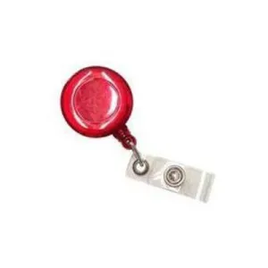Pull Reel | Opaque Clear Red Round