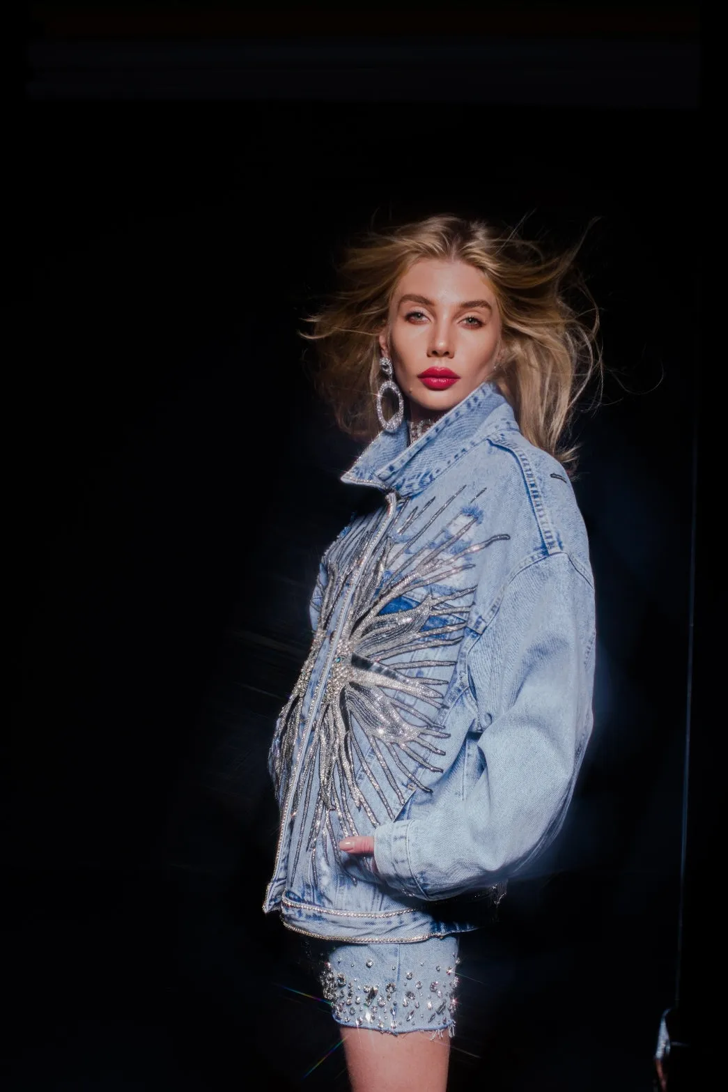 Stylish Solange Womens Blue Denim Jacket