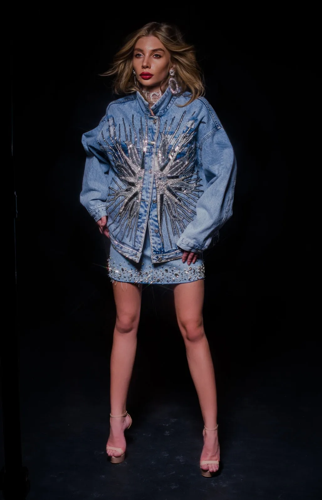 Stylish Solange Womens Blue Denim Jacket