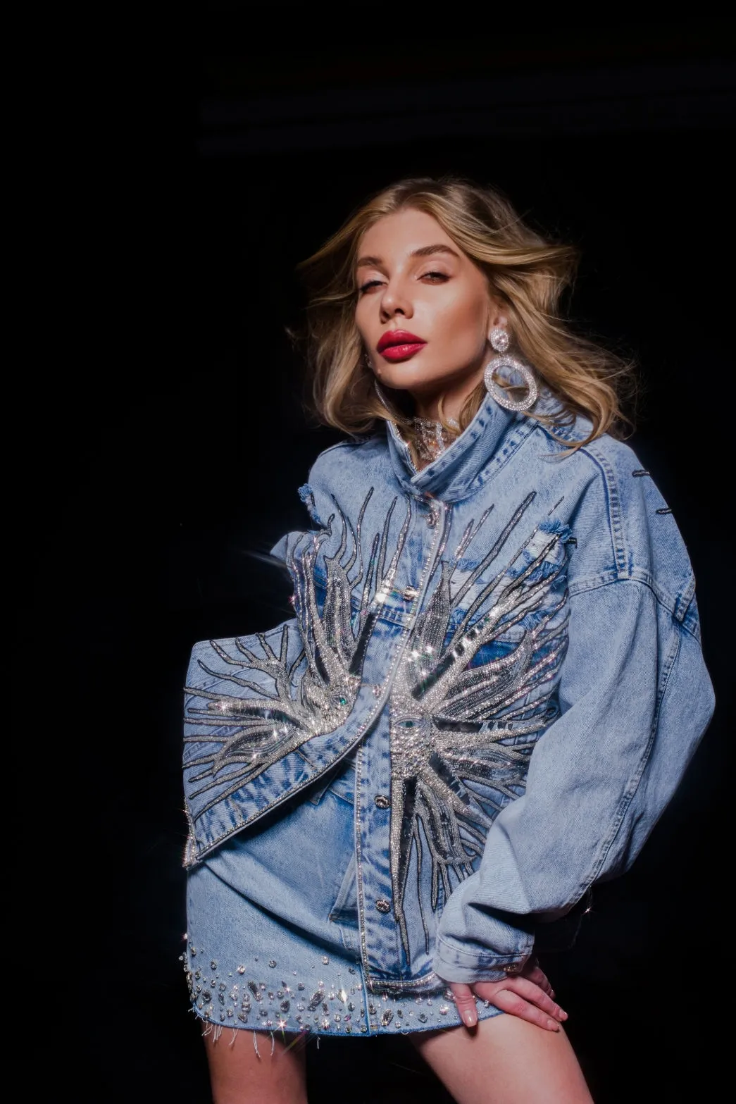 Stylish Solange Womens Blue Denim Jacket