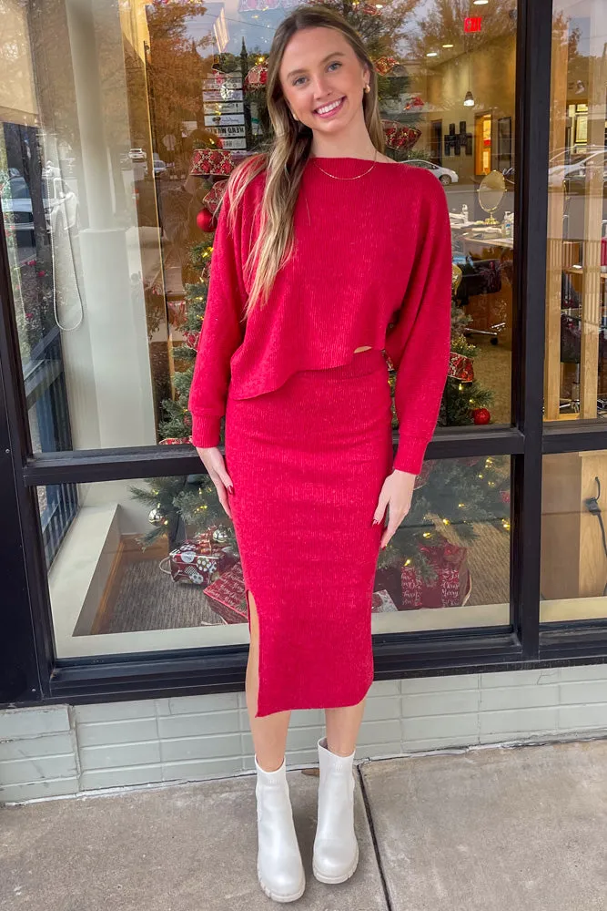 Zenana-Ribbed Skirt Set
