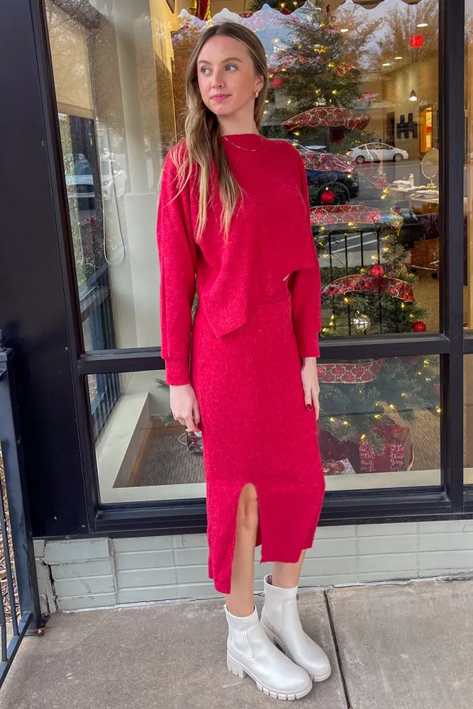 Zenana-Ribbed Skirt Set